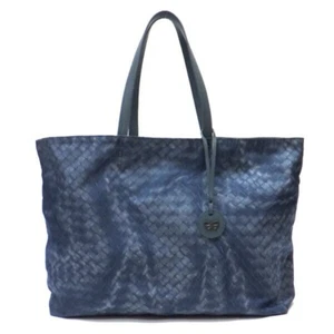 BOTTEGA VENETA Handtasche Beuteltasche Tasche Intrecciato Nylon Leder Blau Au... - Bild 1 von 24