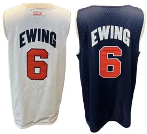 Patrick Ewing Mitchell & Ness Authentic USA Olympic Reversible Jersey #6 Size XL - Picture 1 of 17