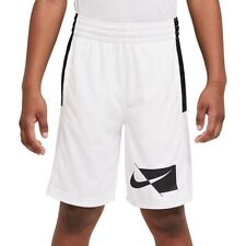 Nike Dri-FIT Boys Training Shorts White/Black CU8959-100 Size Large