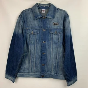 House of Blues Chicago Trucker Jacket Blue Denim Medium Wash Embroidered Size M - Bild 1 von 10
