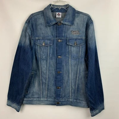 Chaqueta de Camionero House of Blues Chicago Azul Denim Lavado Medio Bordada Talla M Foto 1 de 4