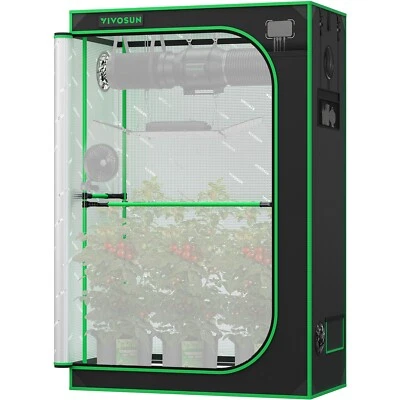 VIVOSUN P426 Pro Growzelt 2000D Pflanzenzelt 120x60x180cm,100% Reflektierend - Bild 1 von 4