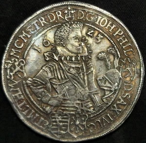 Thaler 1623 John Philip 4 Brothers Duchy of Saxe-Altenburg Germany UNC Very Rare - Picture 1 of 4