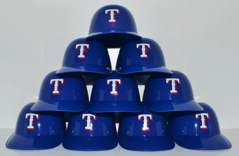 Lot of (10) TEXAS RANGERS Ice Cream SUNDAE HELMETS New Baseball Mini Snack Bowl Cover
