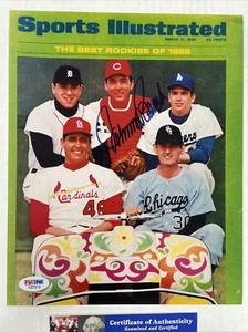 CINCINNATI REDS JOHNNY BENCH SIGNED 8x10 PHOTO Sports Illustrated Cover PSA COA - Picture 1 of 5