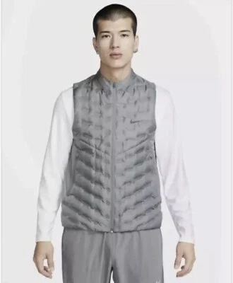 Nike Therma-FIT ADV Repel Down Running Vest Gray Men's Size XL FB7542-084 - Image 1 of 4