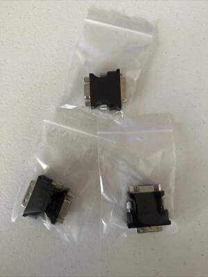 3 Pack Dell Wyse DVI Male to VGA Female Video Adapter WJNY3 0WJNY3 CN-0WJNY3 - Image 1 of 4