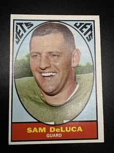 1967 Topps Football Card Sam DeLuca New York Jets #92 NM - Picture 1 of 2