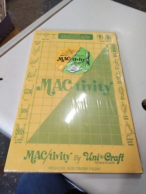 Vintage MACtivity Uni Craft Macrame Work Board & T-Pins 12” X 19” - Image 1 of 3
