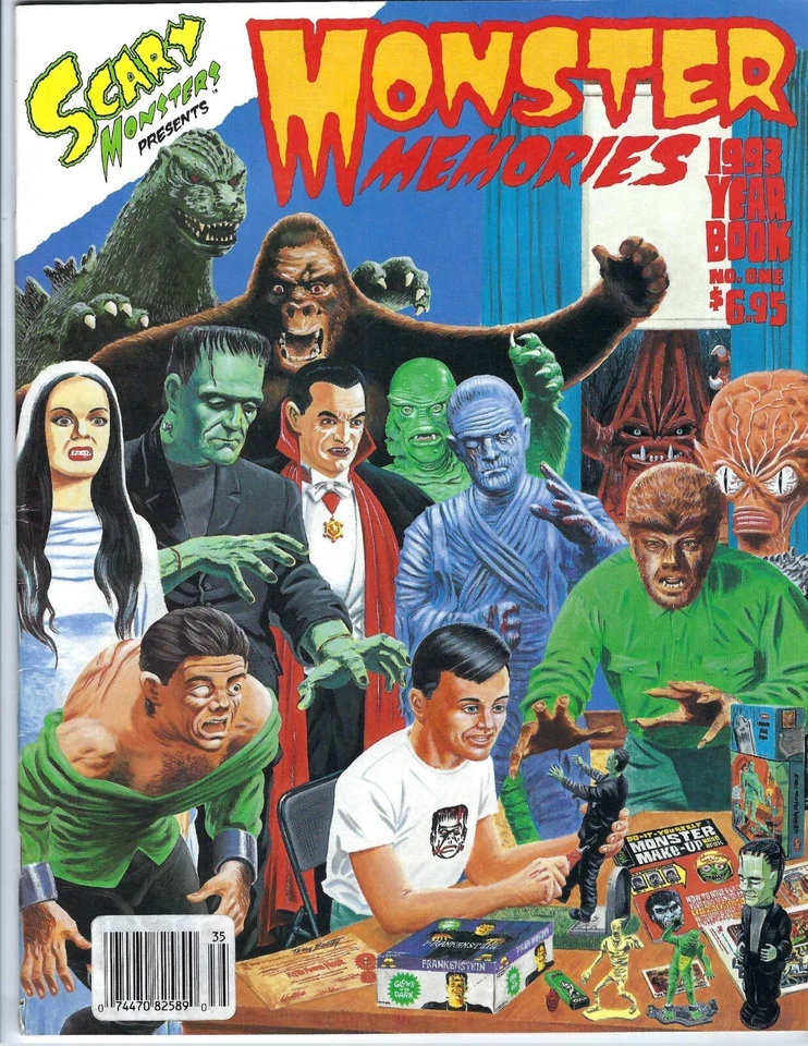 Scary Monsters Monster Memories Magazine #1 Yearbook 1993  VF+ 8.5 + 30 CARDS - Image 1 of 4