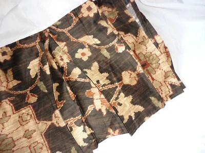 RALPH HARRIMAN BROWN BLACK RUST SATEEN (1) QUEEN BEDSKIRT SPLIT 15" - Image 1 of 4