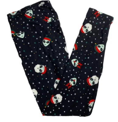 LuLaRoe Mujer Leggings Talla TC Dream Holiday Aliens OVNIs Santa Navidad Nuevo con Etiquetas Foto 1 de 3