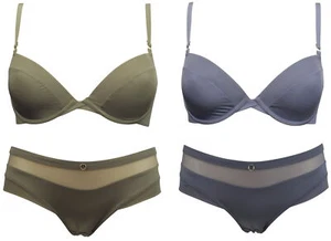 Ex-Store T-Shirt Bra & Hipster Knickers Set - Picture 1 of 24