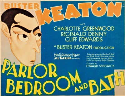 Parlor Bedroom & Bath 16mm BW feature 1931 Buster Keaton 6.1 imdb E-375 - Image 1 of 4