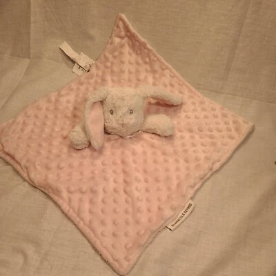 Mantas y Beyond Minky Dot Bunny Rabbit Manta de Seguridad Rosa Blanco Lovey 15" Foto 1 de 4