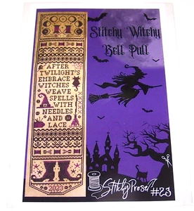 STITCHY WITCHY BELL PULL Counted Cross Stitch Chart HALLOWEEN - Picture 1 of 1