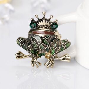 Fashion Animal Frog Rhinestone Lapel Brooch Pin Jewelry Women Men Accessories