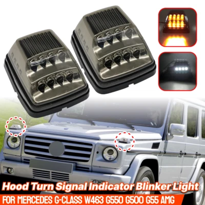 Clear Turn Signal Indicator Repeater Lamps For Mercedes G Class W463 W460 W461 - Image 1 of 4