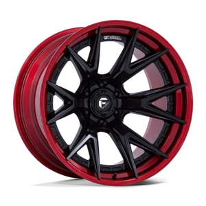 Fuel - FC402 CATALYST - MATTE BLACK WITH CANDY RED LIP - 22x12 - 6x135 - Picture 1 of 1