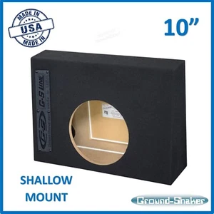 10" Single Sealed Shallow Mount Sub Box Slim Speaker Box Subwoofer Enclosure - Picture 1 of 11