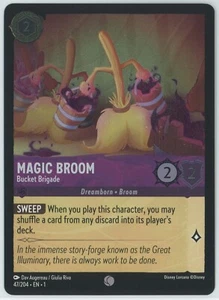 MAGIC BROOM (Common) Cold Foil Disney Lorcana The First Chapter 47/204 - Picture 1 of 2