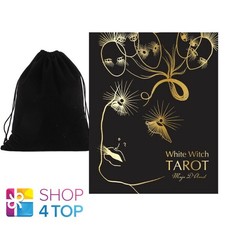 WHITE WITCH TAROT CARDS DECK BOOK SCHIFFER PUBLISHING MAJA DAOUST VELVET BAG NEW