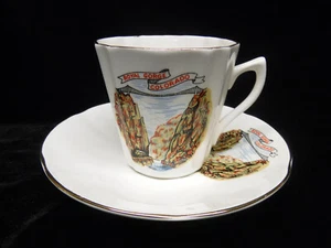 Royal Gorge Colorado TEA CUP & SAUCER Souvenir Fine Bone China by Enco, England - Picture 1 of 5