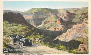 Antike Postkarte mit altem Auto "Apache Trail" Arizona - Bild 1 von 2
