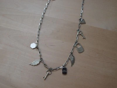 ARMANI EXCHANGE Autentico A X Mini Ciondolo Collana Argento Nwt - Immagine 1 di 4