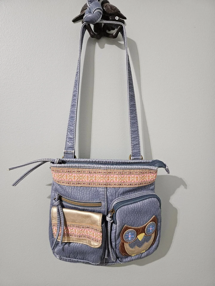 Union Bay Y2K Shoulder/Crossbody Backpack Faux Soft Leather with Cute Owl - Image 1 of 4