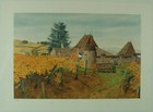 Nancy B. Roberts Signed Limited Edition Print Mediterranean Vineyard & Farmhouse