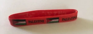 Puño pulsera de silicona ""buena suerte"" con bandera palestina - Imagen 1 de 2