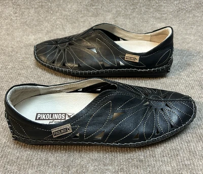 Mocasín sin cordones de cuero Pikolinos Jerez Mocasín para conducir UE 37 mujeres EE. UU. 6,5 negro Foto 1 de 4