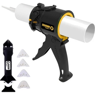 Pistola de calafateo compacta con herramientas de calafateo - Pistola de calafateo sin goteo - Diseño patentado... Foto 1 de 4