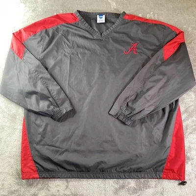 Chaqueta cortavientos Alabama Crimson Tide para hombre grande NCAA Pullover fútbol americano Foto 1 de 4