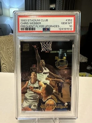 1993-94 年 Topps 体育场俱乐部 - Chris Webber #352 常旅客升级版 (RC) — 第 1/2 张图片
