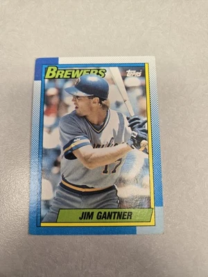 Vintage 1989 Topps Jim Gantner #417 Milwaukee Brewers MLB Baseball Trading Card - Image 1 of 2
