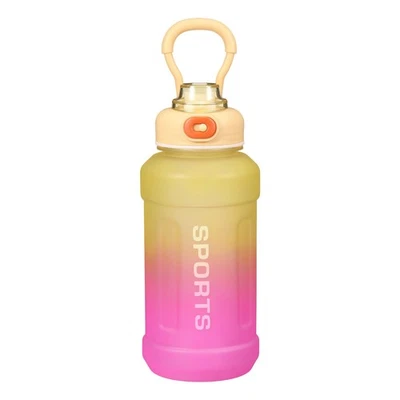 Water Bottle 41 oz Plastic Sports Water Bottle with Carry Handle, Yellow - Image 1 of 4