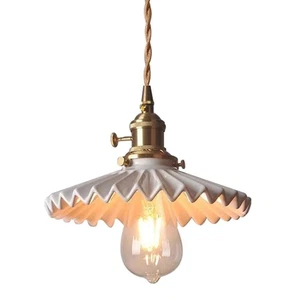 Ceramic Pendant Light Fixture Vintage Modern Pendant Lights White Hanging Lig... - Bild 1 von 8