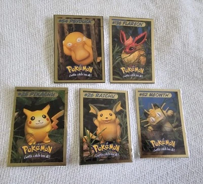 (5) 1999 Hasbro Toy Wishes Magazine RARE Pokemon Nintendo Trading Cards - Image 1 of 4