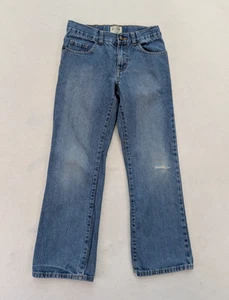 Children's Place Jeans Size 10 Boot Cut Medium Wash Adjustable Waist Distressed - Picture 1 of 20