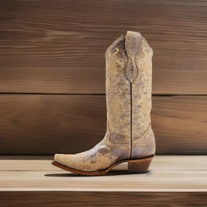 Circle G Women's Floral Embroidery Western Boot - Snip Toe - L2038 - Picture 1 of 5