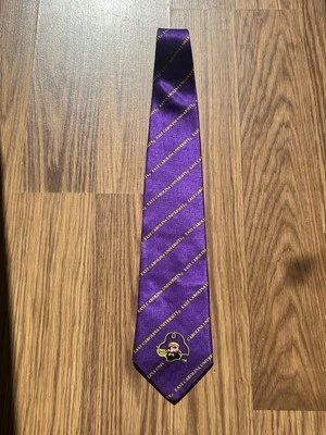 东卡罗来纳大学金色/紫色海盗丝绸领带 — 第 1/4 张图片