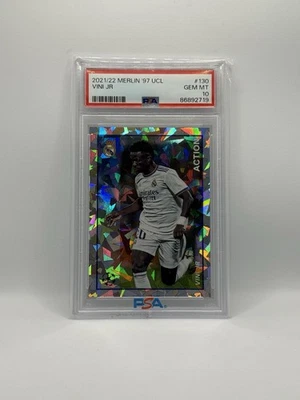  Vini Jr - 2022 Topps Merlin Heritage Collection 97 - Cracked Ice Action PSA 10 - Image 1 of 2