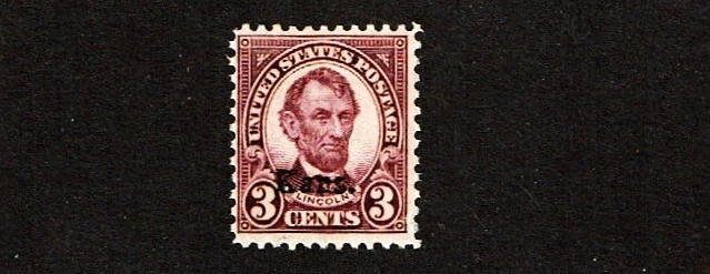 1929 U.S.Classic KANSAS OVERPRINT 3c Violet LINCOLN Sc#661 M/VLH/OG See Note^ - Image 1 of 1
