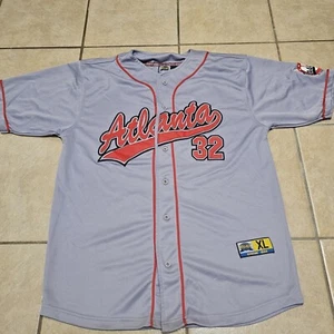 Camiseta de béisbol Atlanta #32 cosida XL United Pacific - Imagen 1 de 9