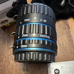Macron Extension Tube Set Blue Metal 70D 550D 600D 6D 7D - Picture 1 of 7