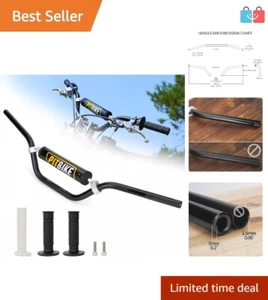 Universal 7/8" 22mm Dirt Bike Handlebar w/ Foam Pad & Anti-Slip Grips for ATV MX - Picture 1 of 9