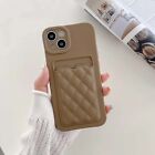 Case For Iphone 14 13 12 11 Pro Max 8 7 Plus Xs Xr Quilted Card Slot Tpu Cover