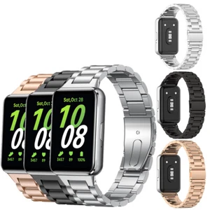 Folding Clasp Solid Stainless Steel Watch band Strap For Samsung Galaxy Fit 3 - Picture 1 of 16